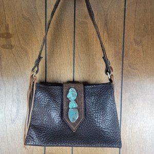 Eternal Perspective Rebecca Handmade Bison Handbag w/semi precious stone